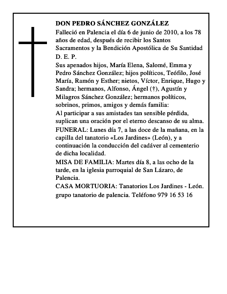 Don Pedro Sánchez González
