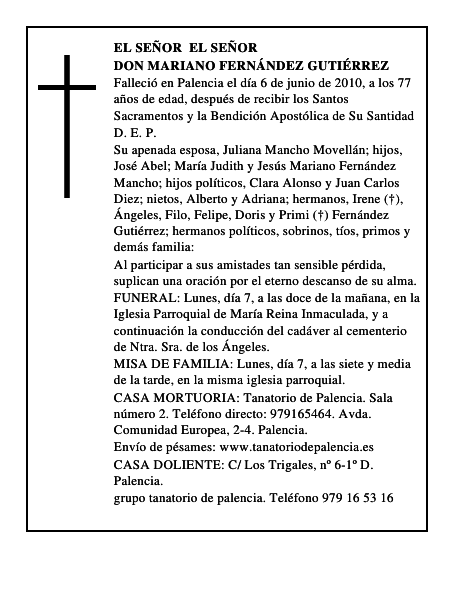 Don Mariano Fernández Gutiérrez