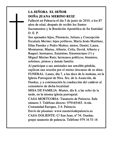 Doña Juana Merino Ruiz