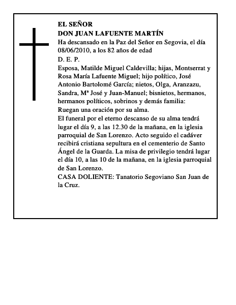 Don Juan Lafuente Martín