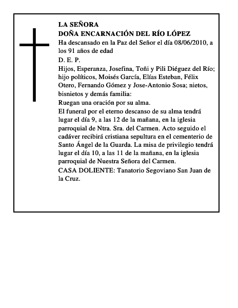 Doña Encarnación del Río López
