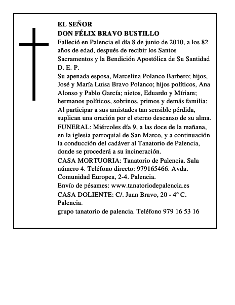 Don Félix Bravo Bustillo