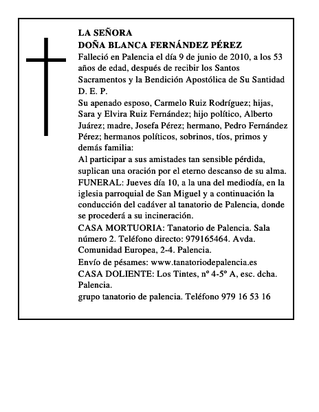 Doña Blanca Fernández Pérez
