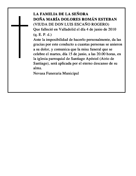 Doña María Dolores Román Esteban