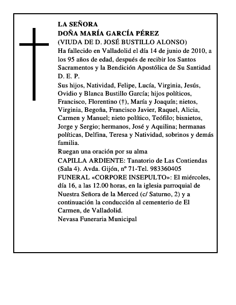 Doña María García Pérez