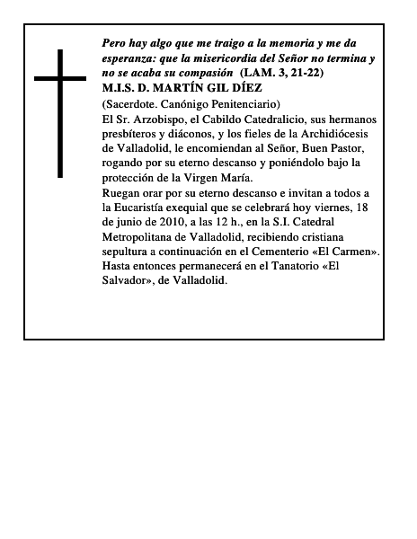 M.I.S. D. Martín Gil Díez