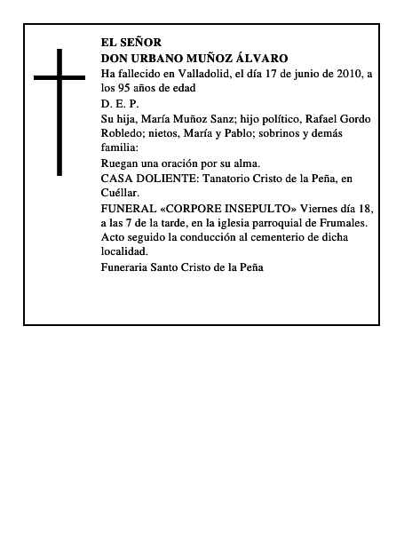 Don Urbano Muñoz Álvaro