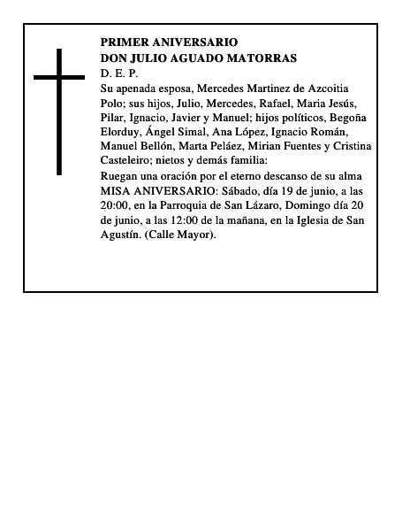 Don Julio Aguado Matorras