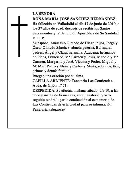 Doña María José Sánchez Hernández