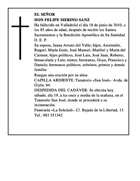 Don Felipe Merino Sanz