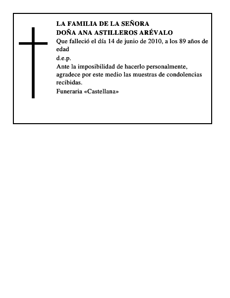 Doña Ana Astilleros Arévalo