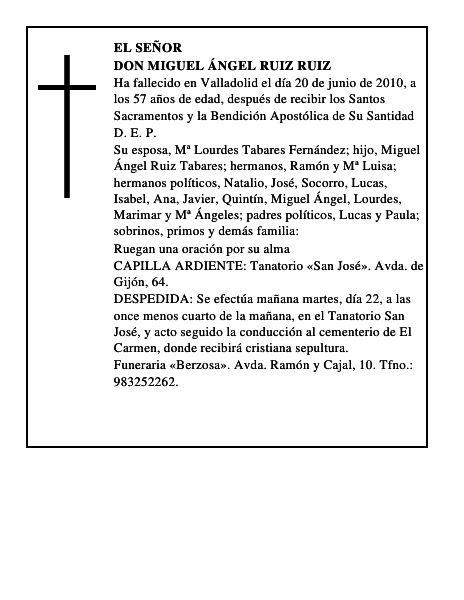 Don Miguel Ángel Ruiz Ruiz