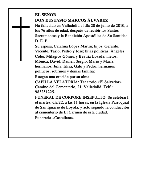 Don Eustasio Marcos Álvarez