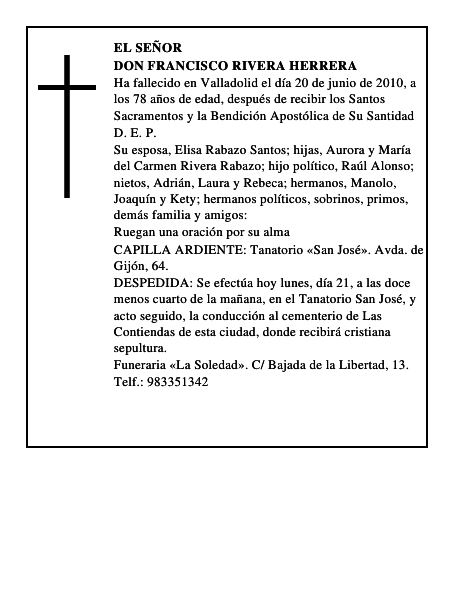 Don Francisco Rivera Herrera