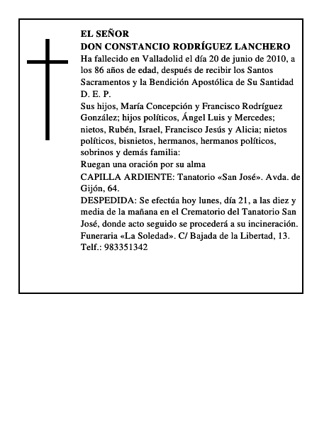 Don Constancio Rodríguez Lanchero