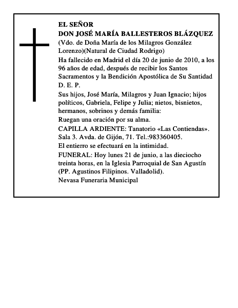 Don José María Ballesteros Blázquez