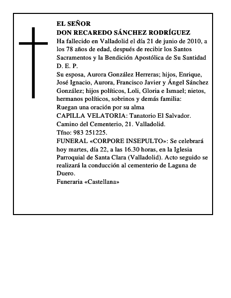 Don Recaredo Sánchez Rodríguez