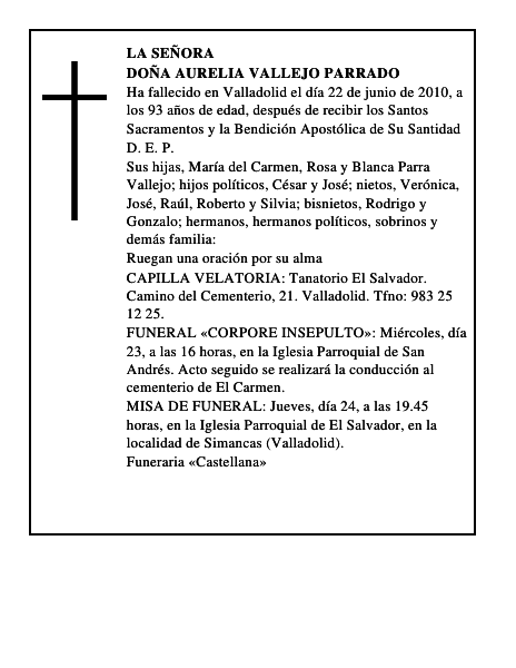 Doña Aurelia Vallejo Parrado