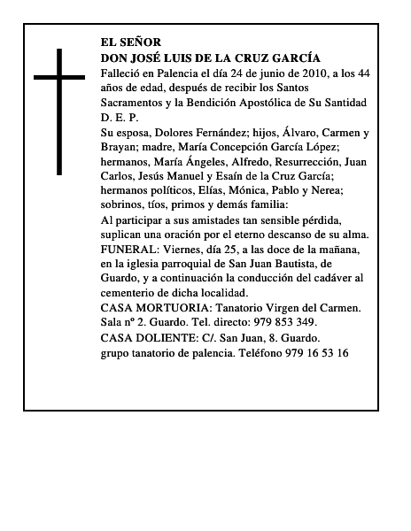 Don José Luis de la Cruz García