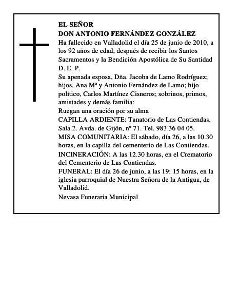 Don Antonio Fernández González