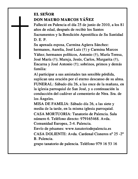 Don Mauro Marcos Yáñez