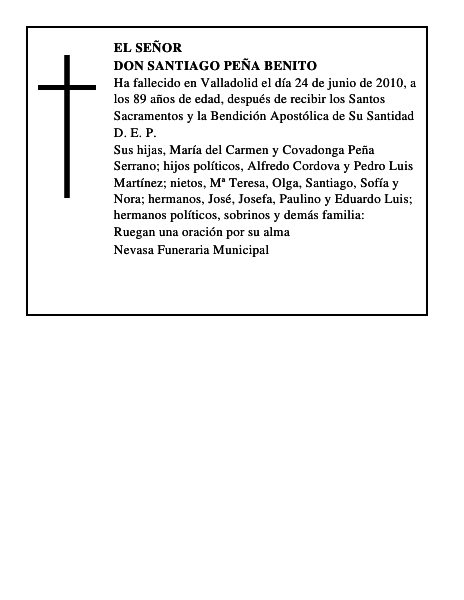 Don Santiago Peña Benito