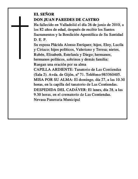 Don Juan Paredes de Castro
