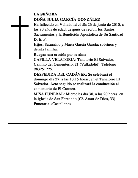 Doña Julia García González