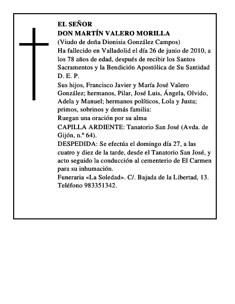 Don Martín Valero Morilla