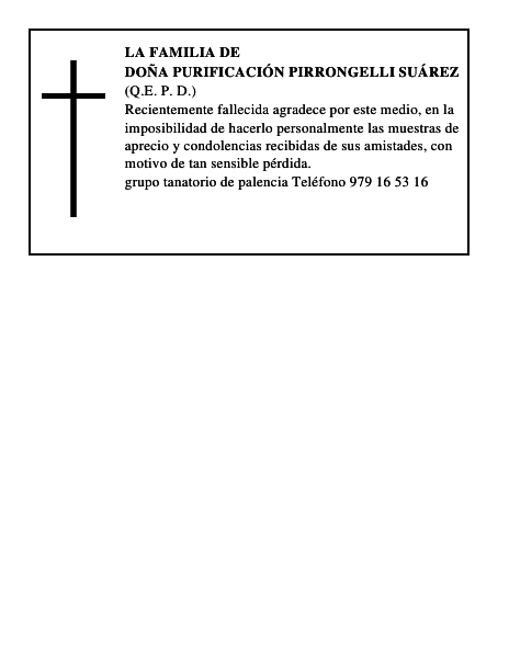 Doña Purificación Pirrongelli Suárez