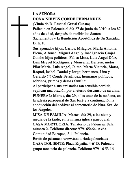Doña Nieves Conde Fernández