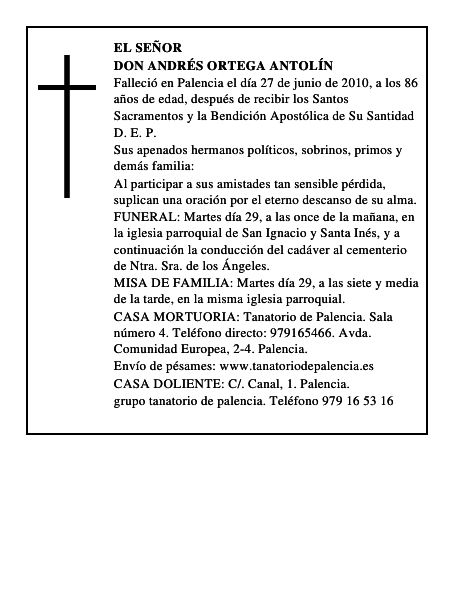 Don Andrés Ortega Antolín