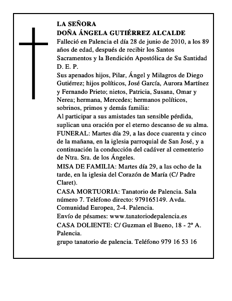 Doña Ángela Gutiérrez Alcalde