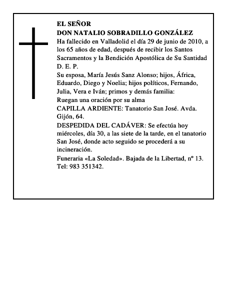 Don Natalio Sobradillo González