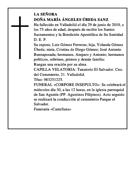 Doña María Ángeles Úbeda Sanz