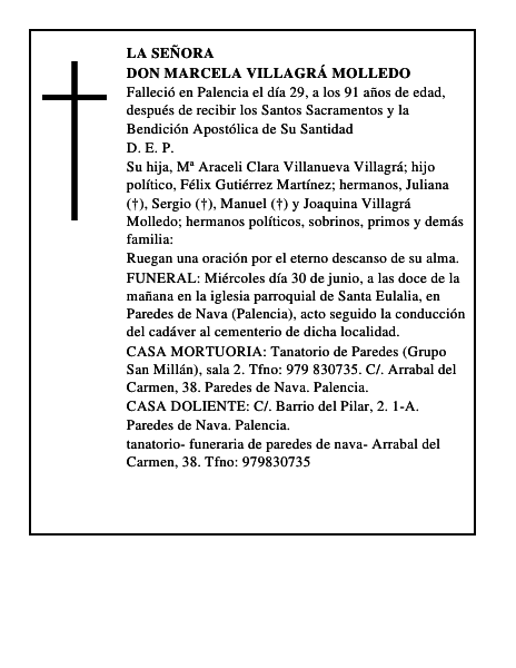 Don Marcela Villagrá Molledo