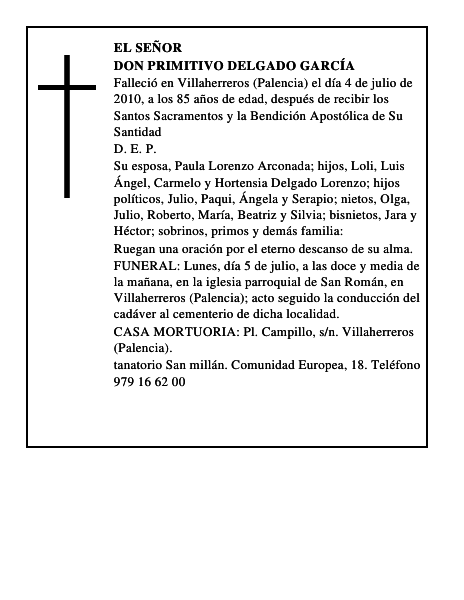 Don Primitivo Delgado García