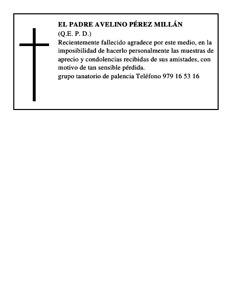 El Padre Avelino Pérez Millán