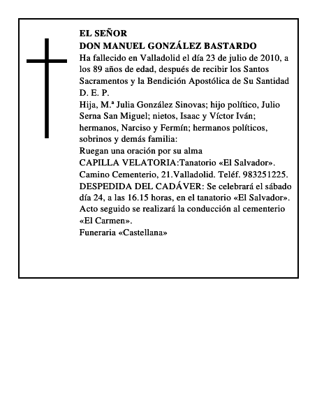 Don Manuel González Bastardo
