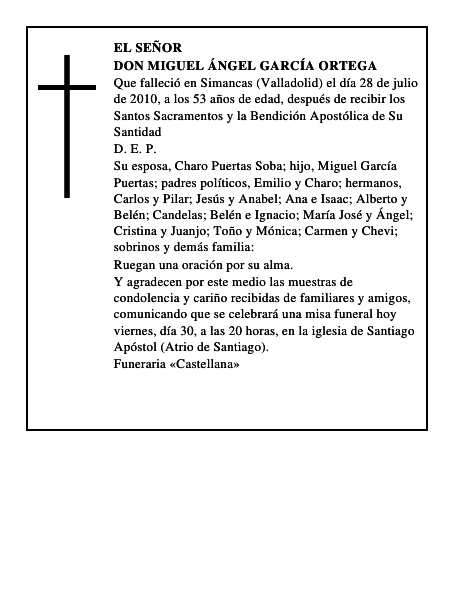 Don Miguel Ángel García Ortega