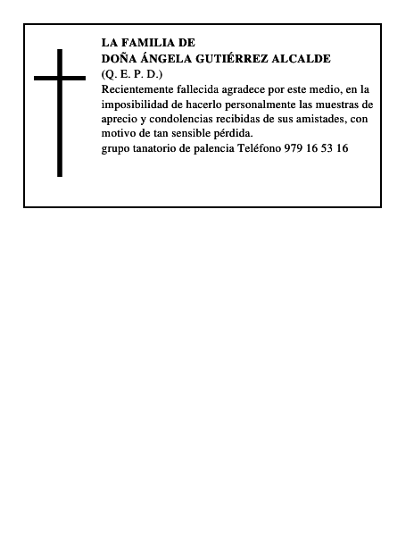 Doña Ángela Gutiérrez Alcalde
