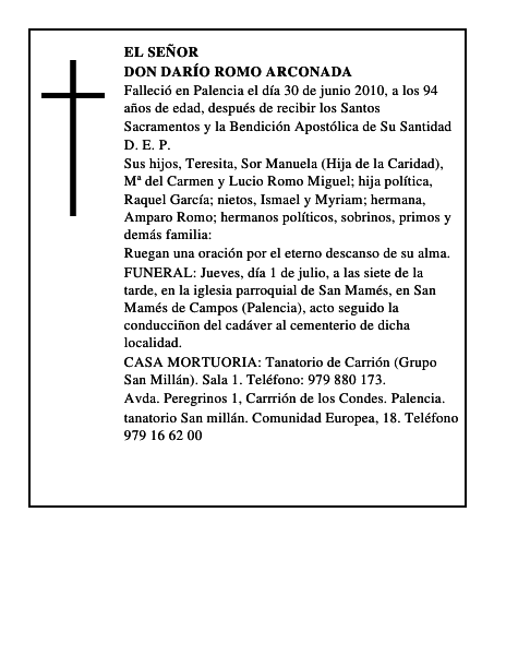 Don Darío Romo Arconada