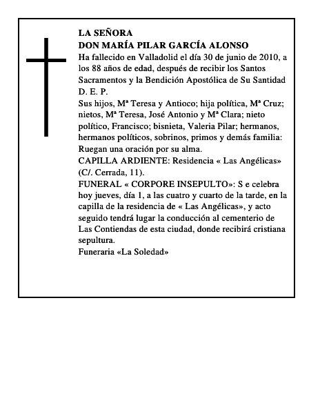 Don María Pilar García Alonso