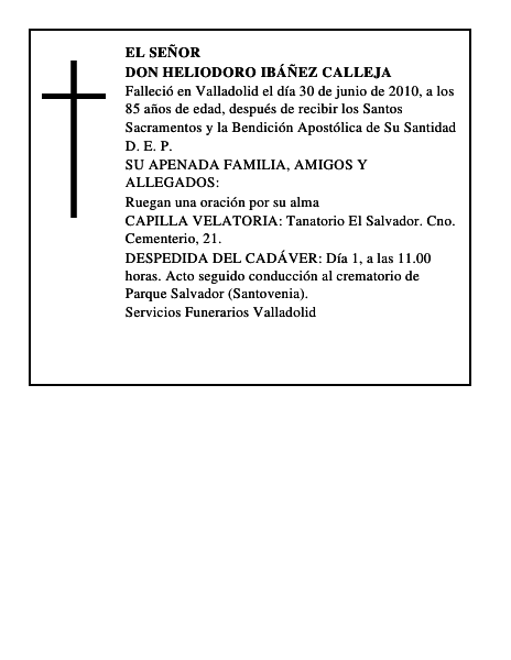 Don Heliodoro Ibáñez Calleja