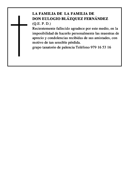Don Eulogio Blázquez Fernández