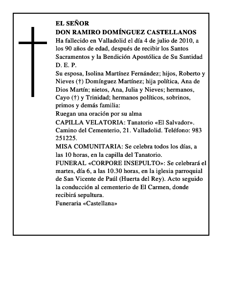 Don Ramiro Domínguez Castellanos
