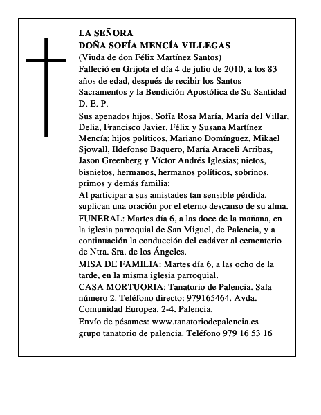 Doña Sofía Mencía Villegas