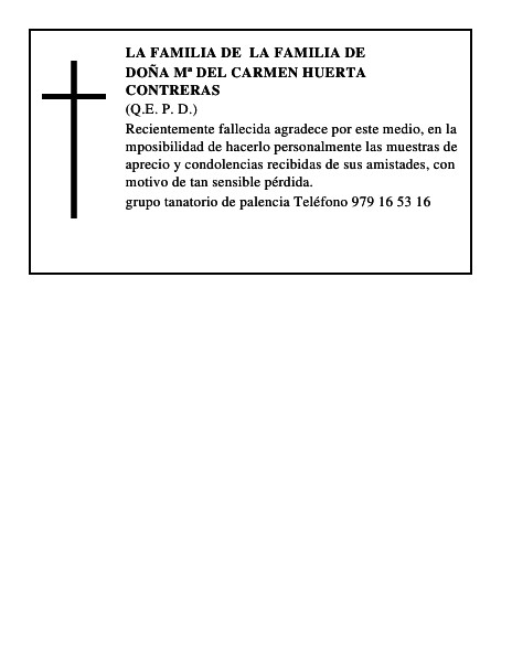 Doña Mª del Carmen Huerta Contreras