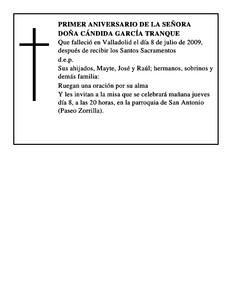 Doña Cándida García Tranque