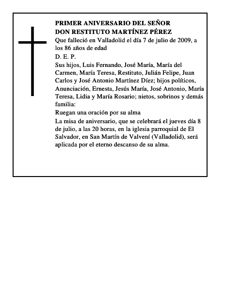 Don Restituto Martínez Pérez